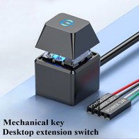2m Computer Desktop Switch LED Light Motherboard External Start Power On/Off Button Extension Cable for Home Office