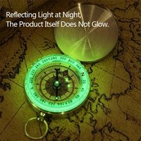 Compass New Outdoor Camping Hiking Portable Pocket Brass Gold Color Copper Compass Navigation with Noctilucence Display