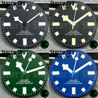 Starry Sky 29mm Black/White/Blue/Green Watch Dials Watch Hands With Green Luminous Suitable For NH35/ETA PT5000/Mingzhu Movement