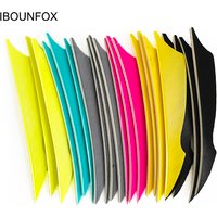IBOUNFOX 4 Inch Carbon Arrow Turkey Feather Fletching Archery Arrow Fletches Right Wing Sting Shape Feather Vanes 50Pcs/lot