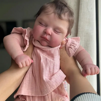 20" Realistic Reborn Baby Doll Soft Cloth Body - Pink Floral Design, Vinyl Material, Perfect for Kids Ages 3+ - Ideal for Imaginative Play & Collecting, Baby Dolls for Girls, Collectible Doll, Fantasy