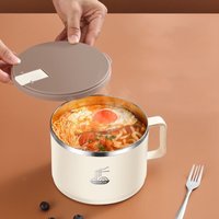 Stainless steel foam bowl, large capacity, double-layer anti scalding lunch box, drainage Lamian Noodles bowl
