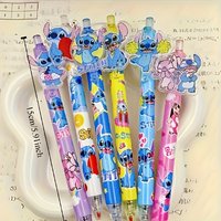 Disney Stitch Anime Stitch 0.5 Black Stationery Supplies Stationery Pen Office Decoration Writing Tool Set Mark Pen
