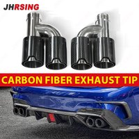 1PCS Universal Car Exhaust Pipe Carbon Fiber ER Performance Style h Type Pipes for Automotive Muffler Tip