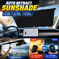 Rollable Car Windshield Sunshade Retractable Design Sun Visor Block Harmful UV Rays Reduce Interior Temperature Easy Install