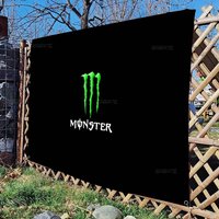 M-MonsterS LOGO Energy Small Size Cheerleading Banner Hand Pulled Flag Outdoor Atmosphere Flags