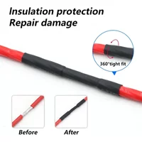 Black 2:1 PE Heat Shrink Tube Diameter 0.6mm ~ 80mm Polyolefin Insulated DIY Data Cable Repair Waterproof Wire Protector Case