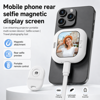 Magnetic Phone Vlog Selfie Monitor Screen Phone Holder Mount Rear Camera Selfies Vlog Live Selfie Screen Compatible with iOS