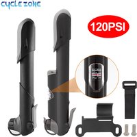 Portable Bicycle Pump Mini Hand Pump Bike Tire Fill Inflator Air Injector with Pressure Gauge MTB Road Cycling Accessories Tools