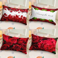 Rose Pillow, Romantic Modern Fresh Half-Length Strip, Customizable Sofa Pillow