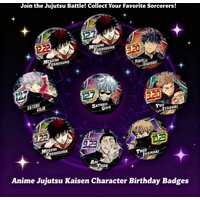 Jujutsu Kaisen Anime Badge Pin Gojo Satoru Megumi Fushiguro Yuji Itadori Medal Keychain Birthday Gift Bag Accessories Chinese