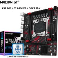 MACHINIST X99 PR8 Motherboard DDR3 RAM Memory combo,Optional LGA 2011-3 Xeon E5 2666 V3 CPU USB3.0 NVME M.2