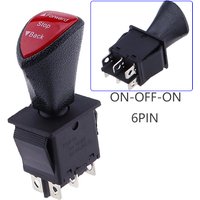 Forward-Stop-Back DPDT 6Pin Latching Slide Rocker Switch AC 250V 16A AC 125V 20A KCD4-604-6P Car Switch Accessories