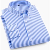 Hot New Men's Formal Shirts Long Sleeve Anti-Wrinkle Office Striped Fashion Business Male Social Plaid Shirt Work Men Clothing