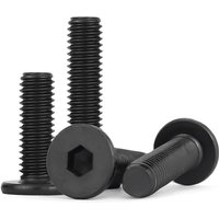 M2 M3 M4 M5 M6 M8 Black 304 Stainless Steel Low Profile Socket Head Cap Screws Hex Key Bolts Ultra Thin Flat Head Allen Hexagon