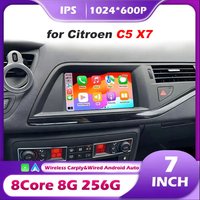 Radio CarPlay Android 16 Auto do Citroen C5 X7 Samochodowy Odtwarzacz Multimedialny z Ekranem Dotykowym Nawigacja GPS Stereo Audio Radioodtwarzacz