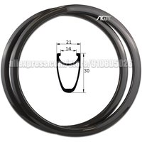24 Inch Rims Carbon BMX Bike Wheels 21mm Width Disc Brake Clincher 24" Wheels for 24*1 1/8 Tire Size image 3