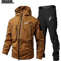 AliExpress THORSOL Complete Cycling Jacket MTB Trousers Set Mountain Bike Clothing Waterproof Windproof Bicycle Suit Chubasquero Ciclismo