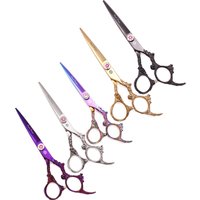 Professional Hair Scissors Purple Dragon 6" Japan 440C Cutting Scissors Thinning Shears Hairdressing Scissors Dropshipping Z9005