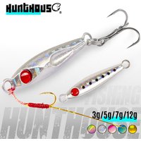 HuntHouse Metal Jig Micro Jig Slow Fall Fishing Lure 27mm 3g Jigging Lures Origin Hook Biat For Aji Fish Jack Eye Finder LW809