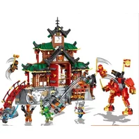 1394pcs Shinobi 3-tiered Dojo Temple city toys Building Blocks Toys Compatible Ninjas toys