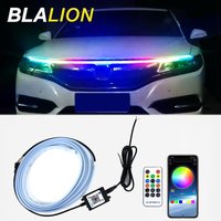 SEAMETAL12V Led Car Hood Lights Flexible Headlight Strip Multicolor Atmosphere Lamps DRL Daytime Running Lights Car Decoration