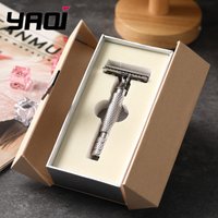 YAQI Professional PILOT Stainless Steel Safety Razor for Men 0.95mm Blade gap Precision Shaver about 92g