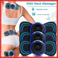 LCD Display EMS Neck Massage Electric Massager Cervical Neck Back Patch 8 Mode Pulse Muscle Stimulator