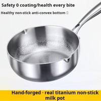 2025 Pure Titanium Small Milk Pot Non-stick Coating Baby Complementary Food Pot Induction Cooker For Home Baby Soup Pot Cooking