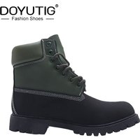 DOYUTIG Brand Split Leather Outdoor Boots For Men & Women Casual Couples Boots Fashion Mid Top Breathable Military Boots SG003