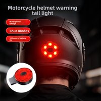 AliExpress NONE USB Rechargeable LED Helmet Tail Light High Brightness Flashing Warning Light Velcro Night Riding Cycling Motorcycle Rear Light