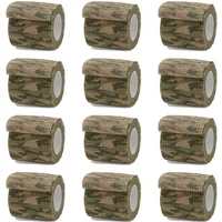 6Pcs Grass Camouflage Sport Self Adhesive Elastic Bandage Wrap Tape Elastoplast For Knee Support Pads Finger Ankle Palm
