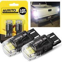 AUXITO 2Pcs 7443 T20 W21/5W LED Bulbs White DRL Parking Driving Reversing Lights With Cover for Car Driving Lamp 7440 W21W 12V