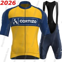 Equipo Cortizo Cycling Jersey 2026 Team Set Spain Short Sleeve Clothing Mens Road Bike Shirts Suit Bib Shorts MTB maillot