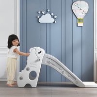 Kids Indoor Sliding Slide Freestanding Folding 2 Stairs Stable Base Climber Play Slide for Toddlers Children Climber Play Slide