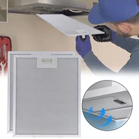 280x350x9mm Aluminum Cooker Hood Filters 5 Layers Filtration Compatible With Most Brands Long-lasting Material