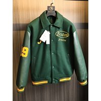 Men's Fashionable Urban Style Quilted Cotton Jacket Autumn Winter Standard Fit Retro Collar Patchwork Leather Coat