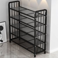 1pc Shoe Rack 5 Tier, 39. 5 Metal Shoe Organizer, Mesh Shoe Shelf, 20- 25 Pairs Shoe Holder, Widen Free Standing Shoe Storage fo