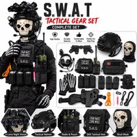 Ghost Cosplay Tactical Vest Set Airsoft MOLLE Chest Rig Combat Gear Helmet Belt COD Prop Military Paintball Outfit
