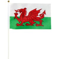 10Pcs Hand Waving Flags Mini Flag Polyester 14x21cm Small Desk Table Flags Welsh National Country Support Game Cheer