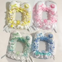 1Pc Cute Lace Photo Card Holder Card Brick, Anime Cartoon Game Character Card Display Manga Star Support Mag Fan Circle Otaku Decorative Card Holder