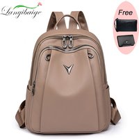Large Capacity Women Backpack Purses High Quality Leather Female Vintage Bag School Bags Travel Bagpack Ladies Bookbag Rucksacks