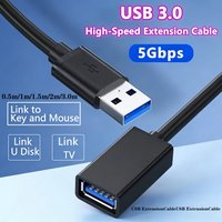 USB 3.0 Extension Cable 1m/2m/3m, High-Speed USB Extender Cord for PC, Laptop, SSD, Smart TV – Fast Data Transfer, Plug & Play