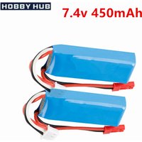 7.4V 450mAh 20C Lipo battery for WLtoys K969 K979 K989 K999 P929 P939 RC Off-road Racing Car Vehicles Parts 2s 7.4 v