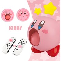 4PCS Cartoon Star Kirby Theme Silicone Joy Con Analog Thumb Grip Caps Joystick Cover Compatible with Switch/OLED/Lite/Switch 2