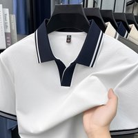 Short Sleeved Lapel Men's 2026 Summer New Item Business Casual Fashion Light Luxury Polo Shirt Top
