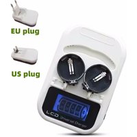 Lithium Coin Button Battery Charger for Rechargeable Lithium Button Batteries LIR2016 2025 2032 ML2016 2025 2032 Charging Parts