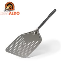 ROMALDO 12/13/14 New Design Perforated Pizza Peel with Aluminum Silicone Handle Lightweight Pizza Spatula Outdoor Accessories