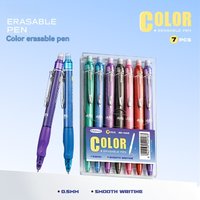 7PC Color Erasable Pen Push-action Smooth Erasable Gel Pen Student Planner Drawing Marker Pen Set