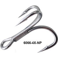 TAKEDO 6066-4X-NP UltraAntirust Treble Hook Triple Fishing Hooks 1/0 - 8# Fishhook For Saltwater Freshwater Fishing